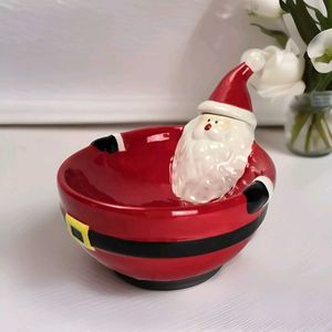 DEI Santa Claus Bowl Dip Bowl & Spreader‎ Set Cheese Ball Holder